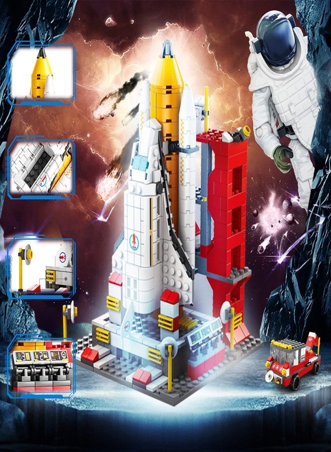 ZIYOSTAR Space Exploration Shuttle Toys for 6 7 8 9 10 11 12 Year Old Kids, 1022PCS 7-in-1 STEM Aerospace Rocket Building Kit for 6-12 Year Old Boys Girls, Best Gifts for Birthday - Image 5